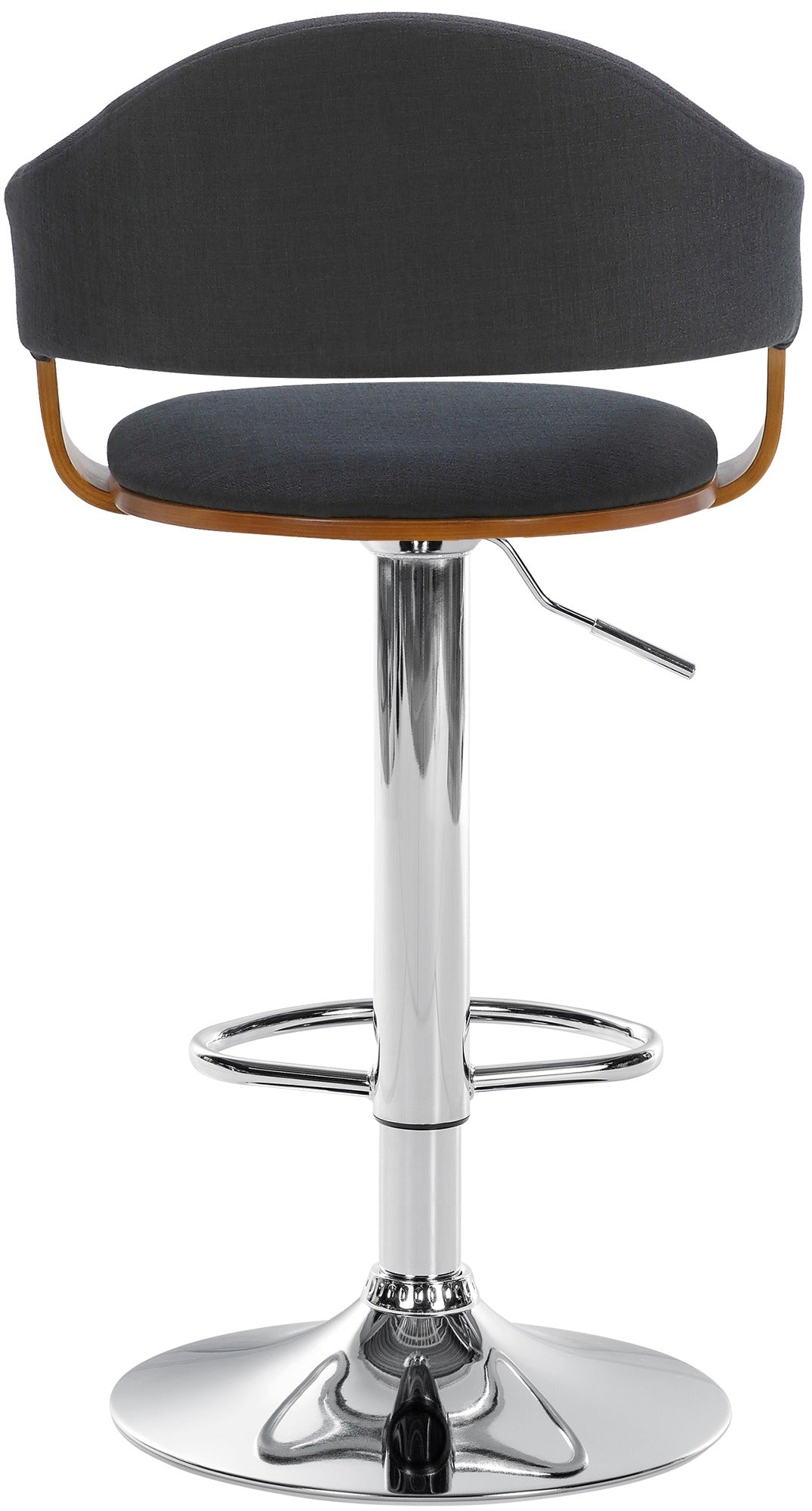 Barhocker Nilse Stoff chrom walnuss/schwarz