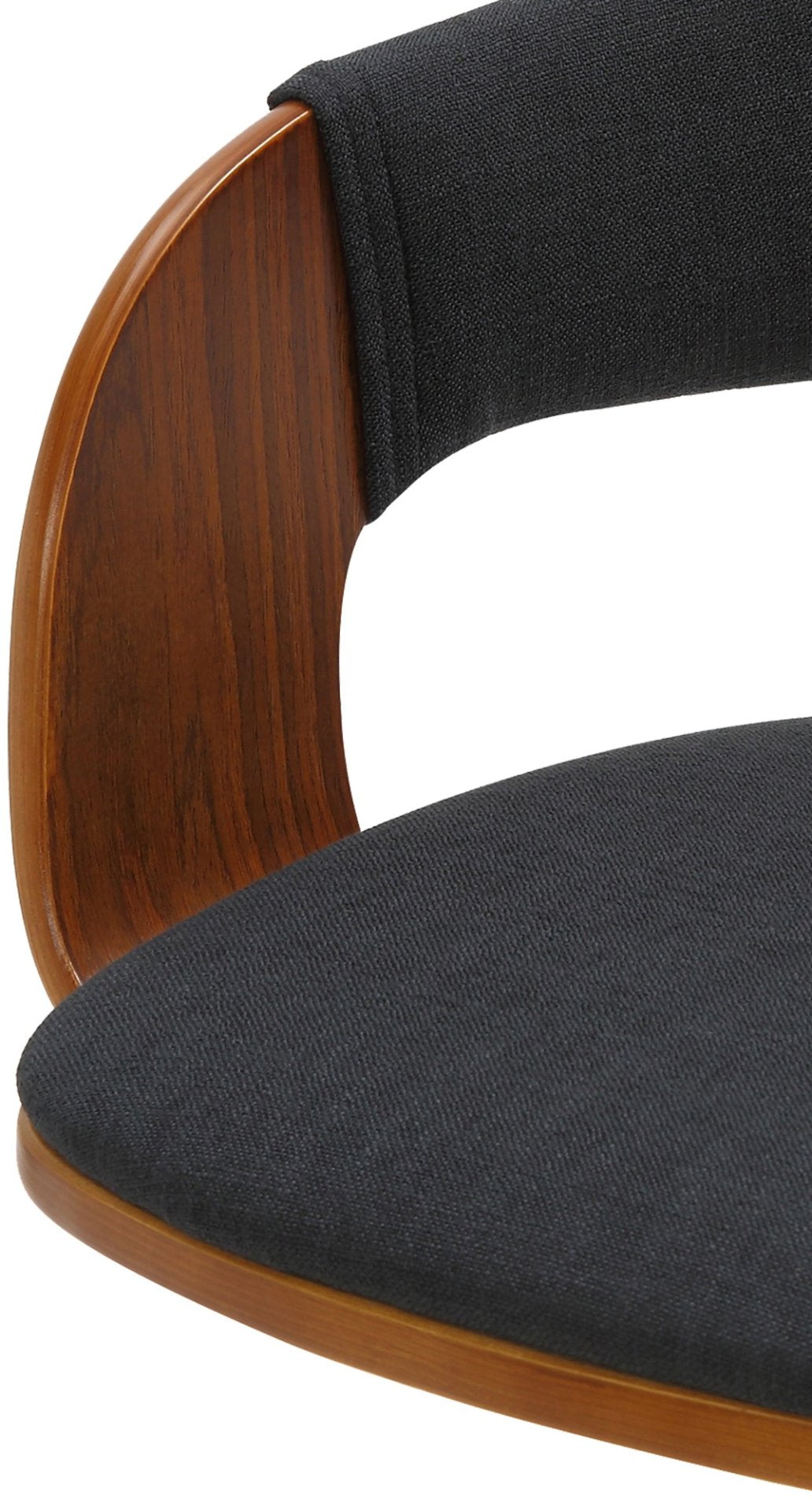 Barhocker Nilse Stoff chrom walnuss/schwarz