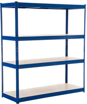 Metalen zwaarlast stelling 160x60x180 cm blauw blau