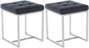 Set van 2 Hockers Barci - Kunstleer zwart schwarz