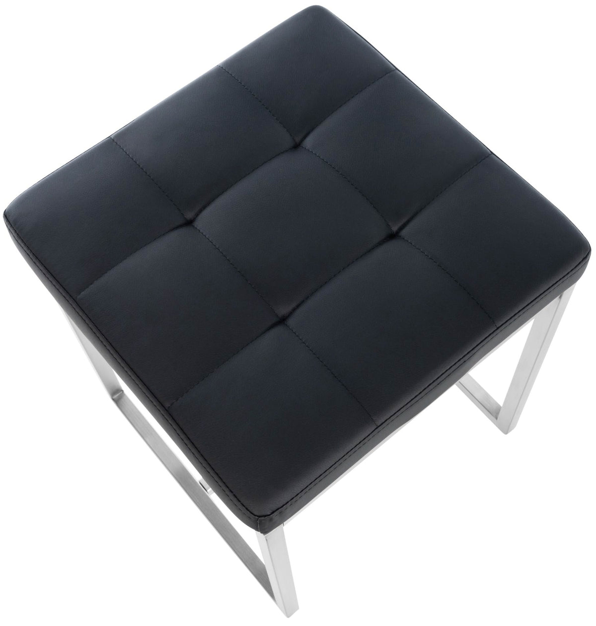 Set van 2 Hockers Barci - Kunstleer zwart schwarz