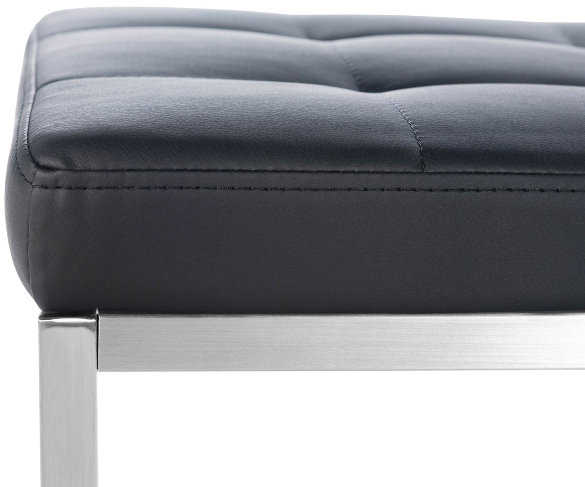 Set van 2 Hockers Barci - Kunstleer zwart schwarz