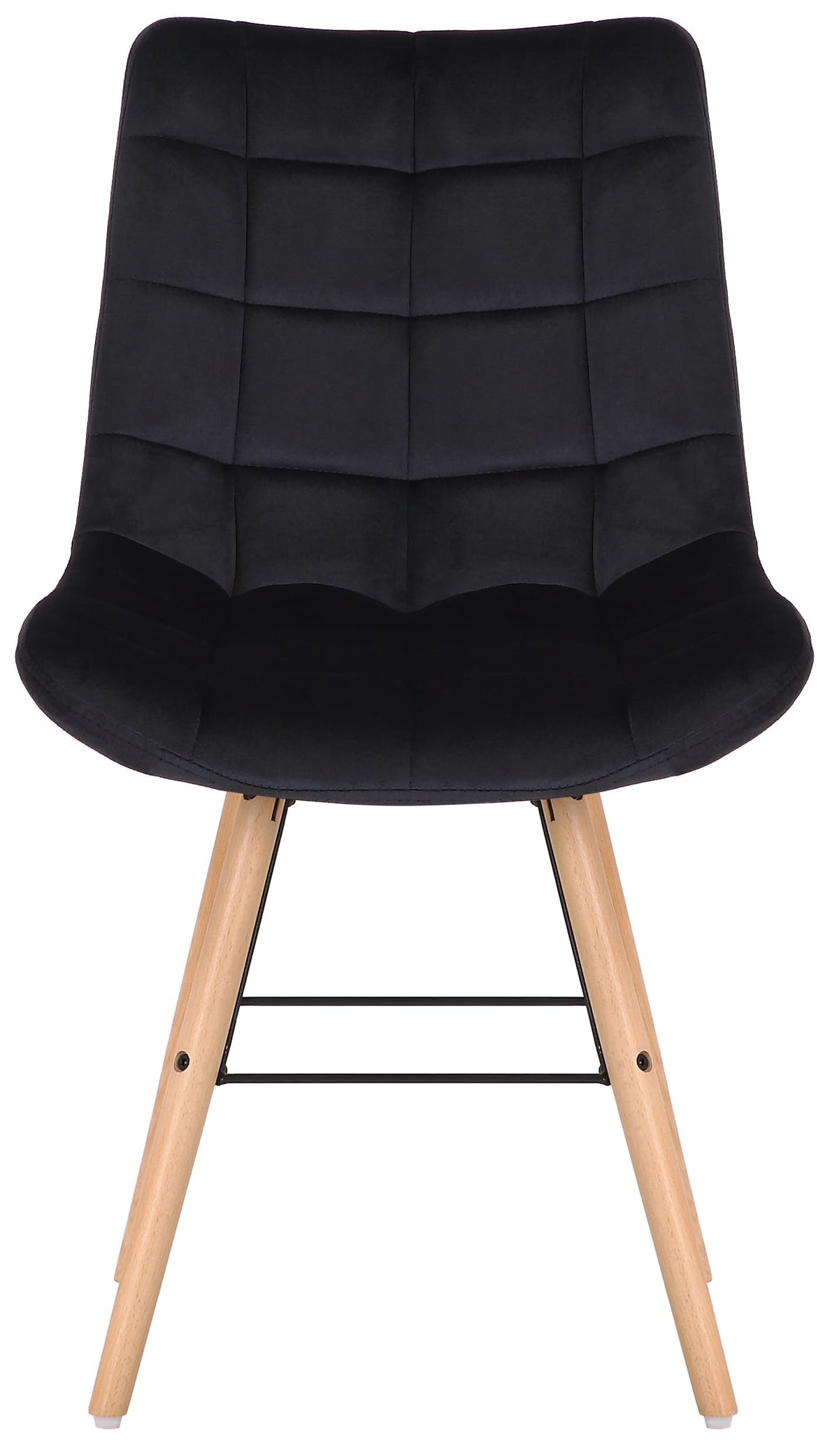 Set van 2 eetkamerstoelen Leni Fluweel zwart schwarz