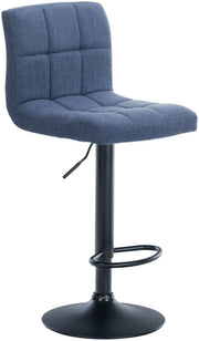 Barkruk Calma Stof blauw,zwart blau