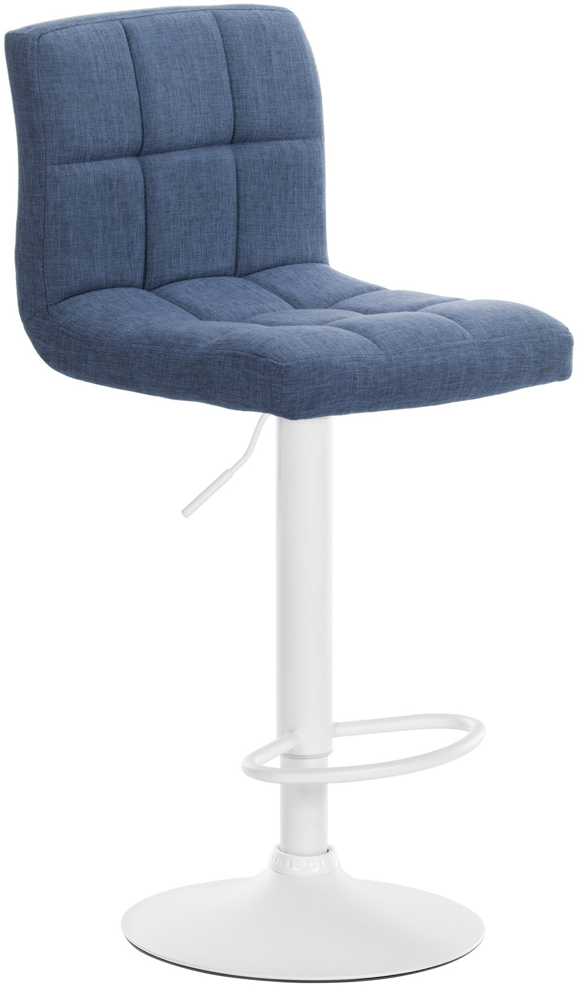 Barkruk Calma Stof blauw,wit blau