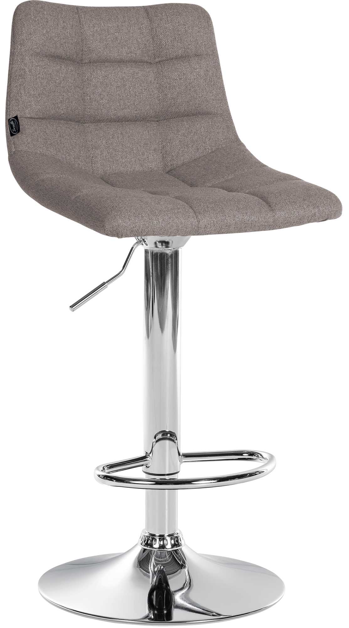 Barkruk Jerry Stof grijs,chroom grau