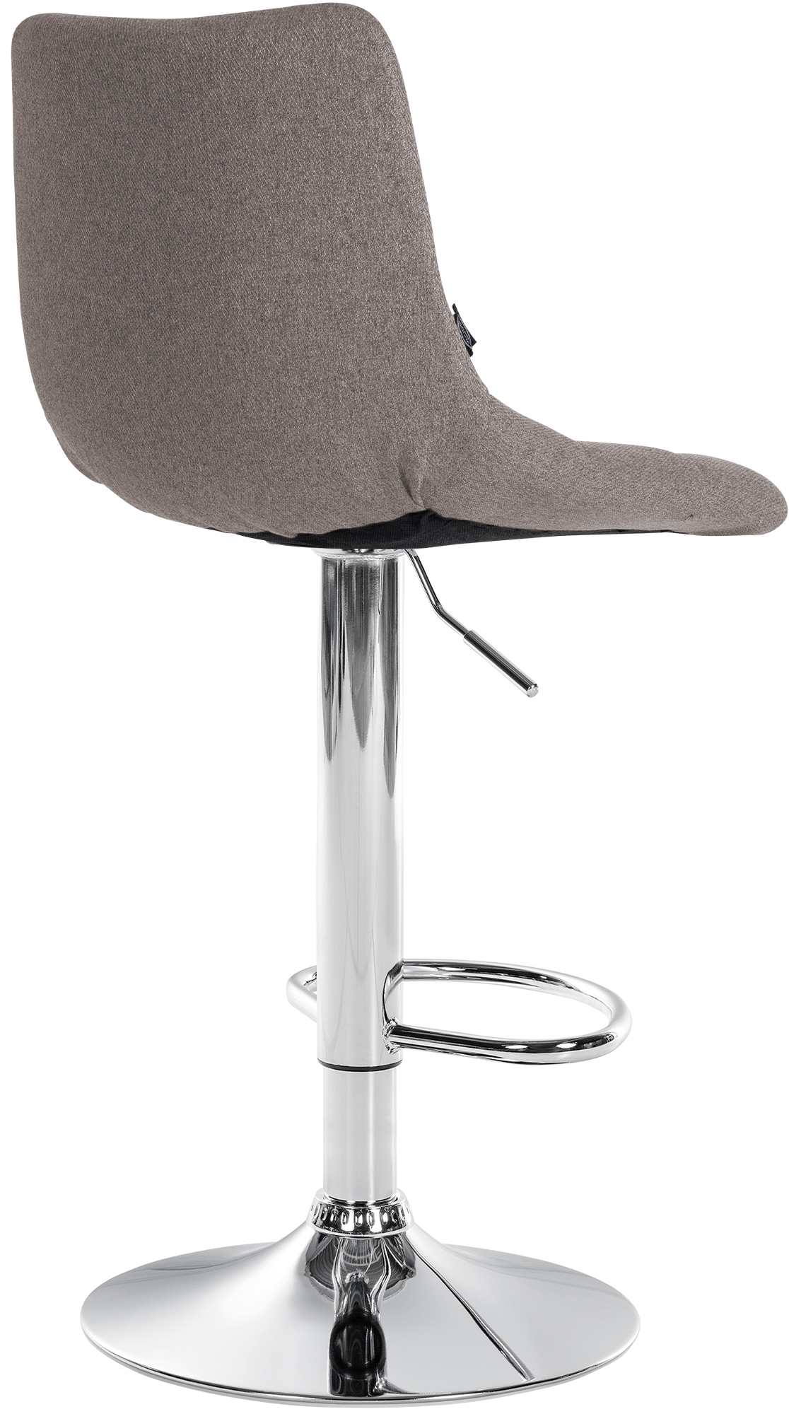 Barkruk Jerry Stof grijs,chroom grau