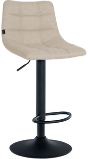 Barkruk Jerry Stof creme,zwart creme