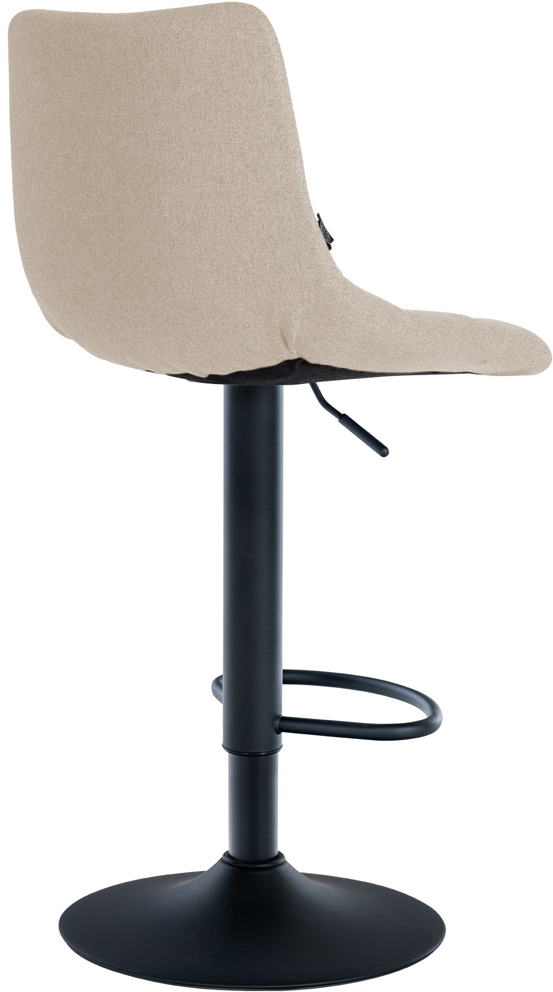 Barkruk Jerry Stof creme,zwart creme
