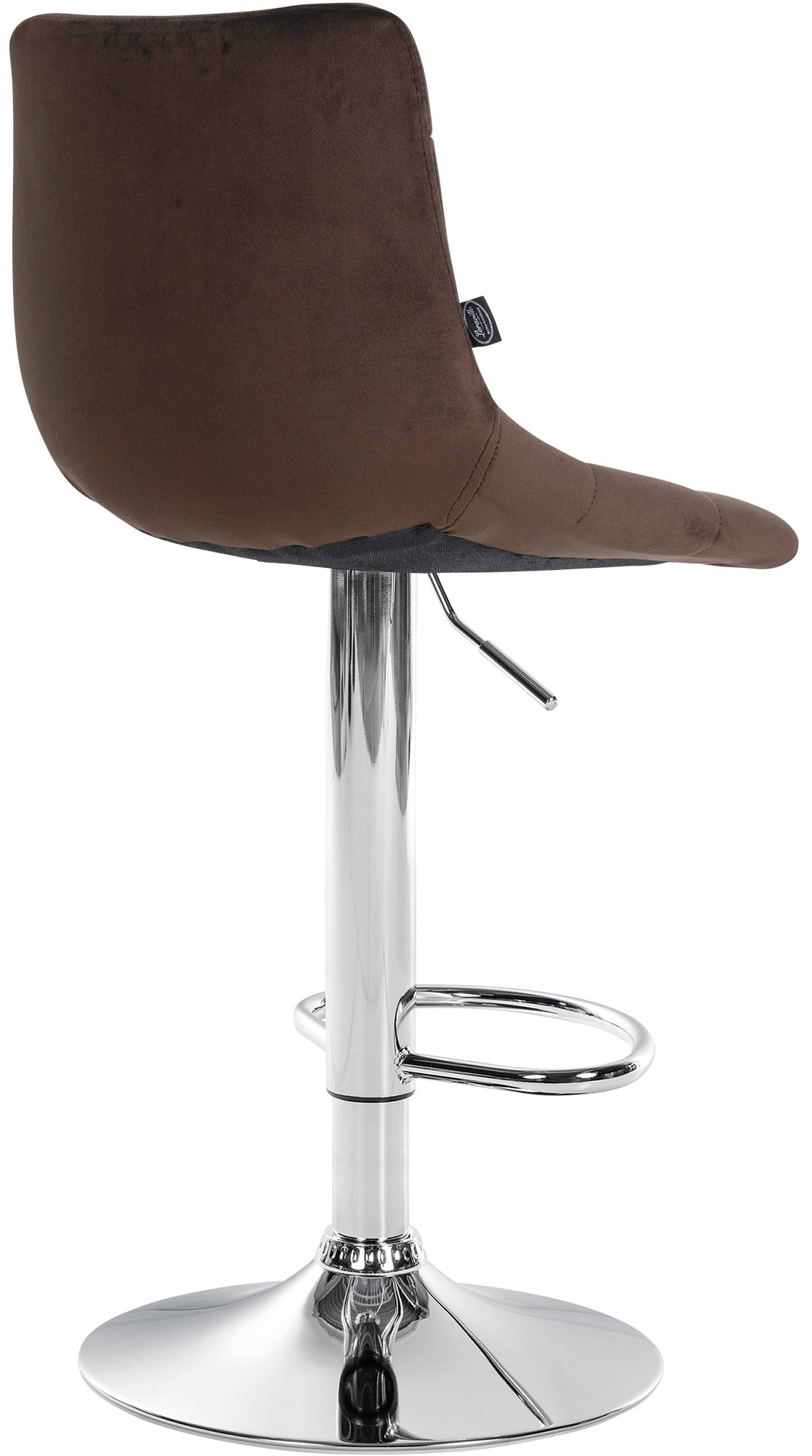 Barkruk Jerry Fluweel bruin,chroom braun