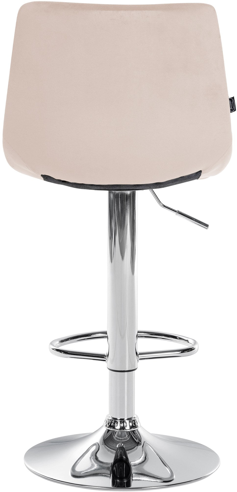 Barkruk Jerry Fluweel beige,chroom beige