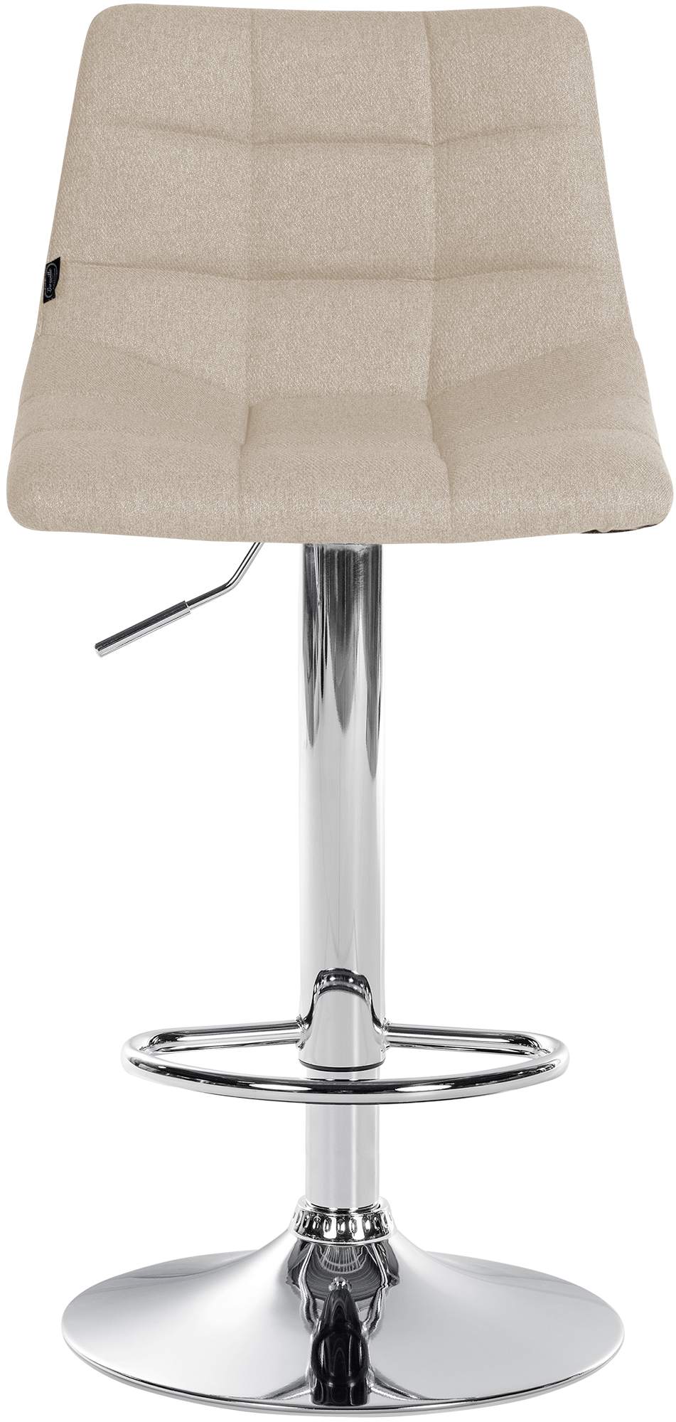 Barkruk Jerry Stof creme,chroom creme