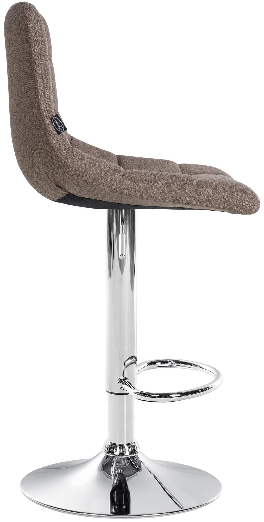 Barkruk Jerry Stof taupe,chroom taupe