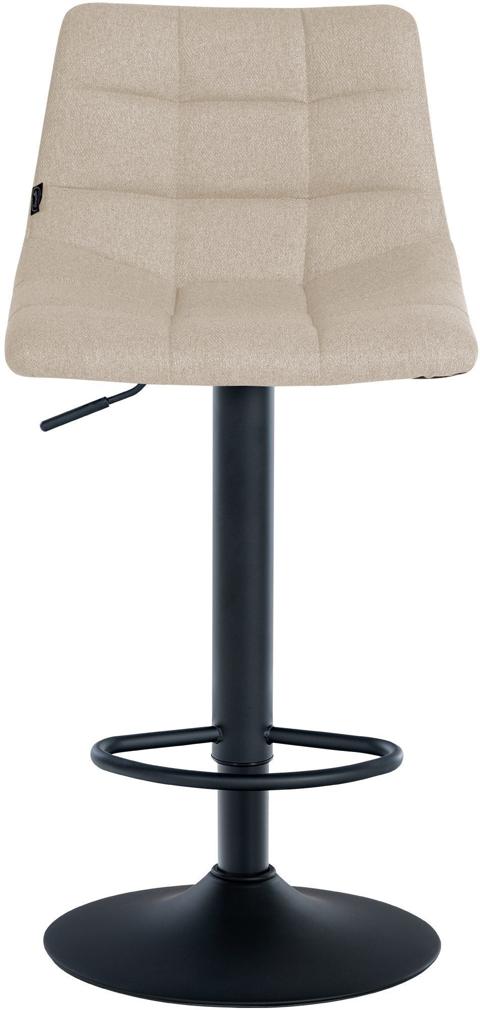 Barkruk Jerry Stof creme,zwart creme