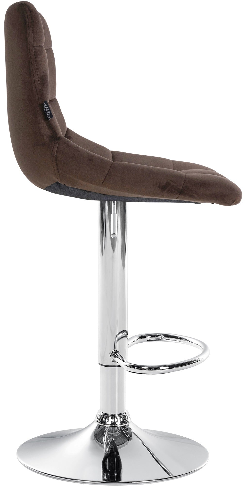 Barkruk Jerry Fluweel bruin,chroom braun