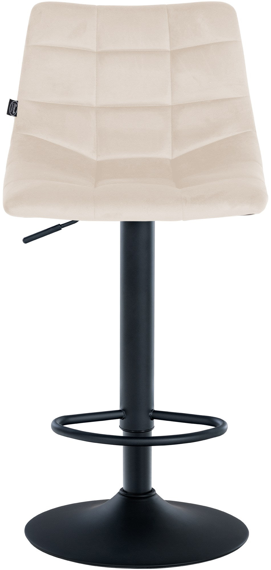 Barkruk Jerry Fluweel creme,zwart creme