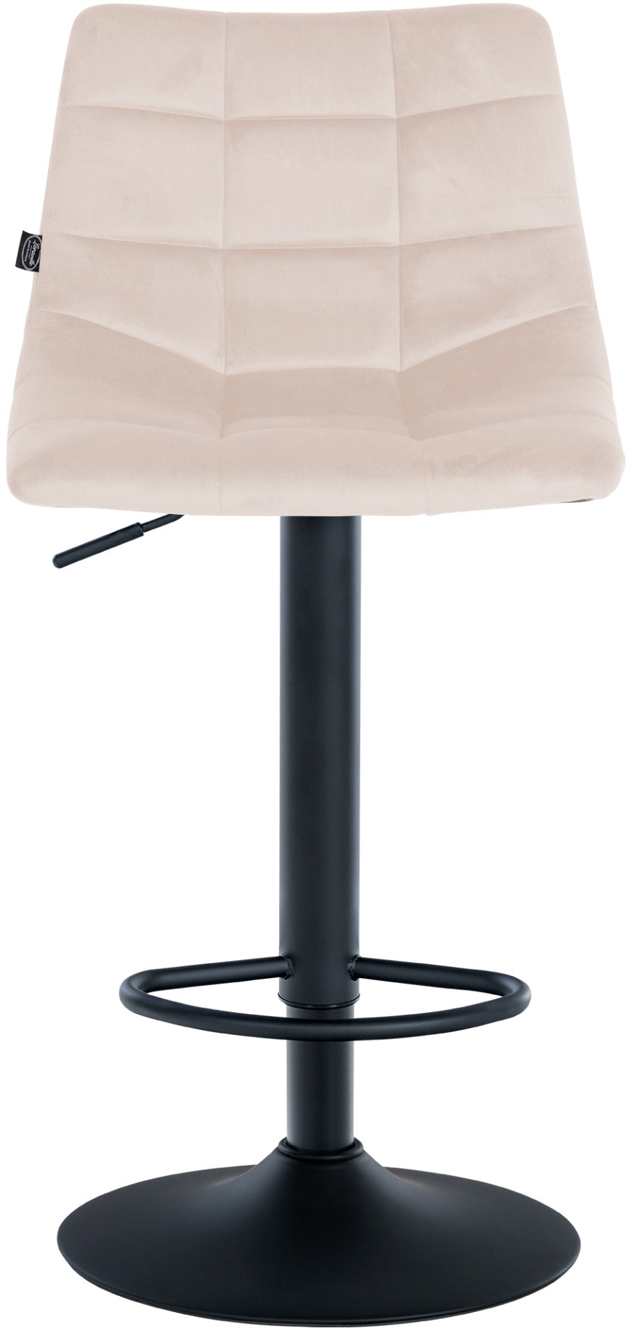 Barkruk Jerry Fluweel beige,zwart beige