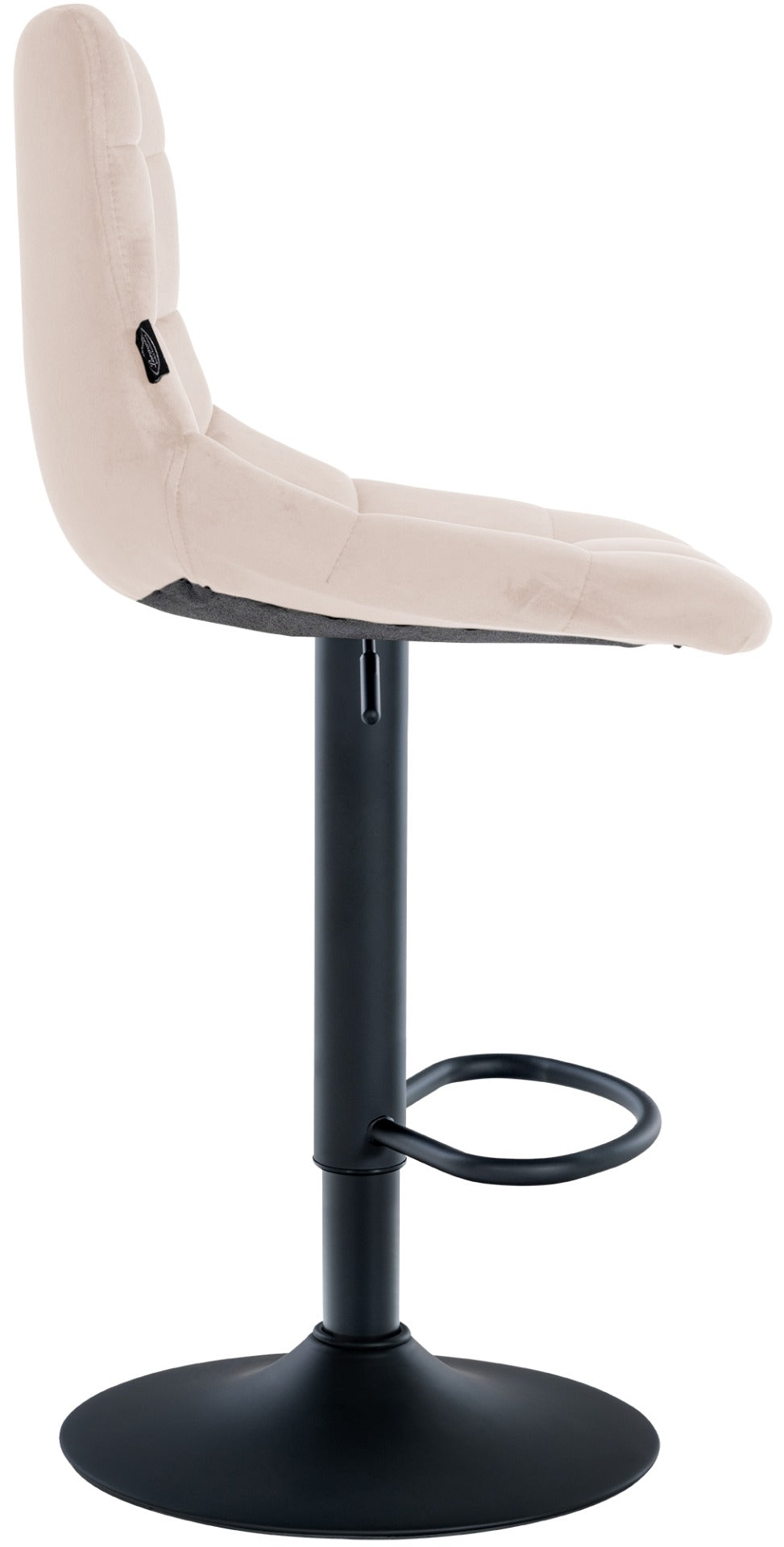 Barkruk Jerry Fluweel beige,zwart beige