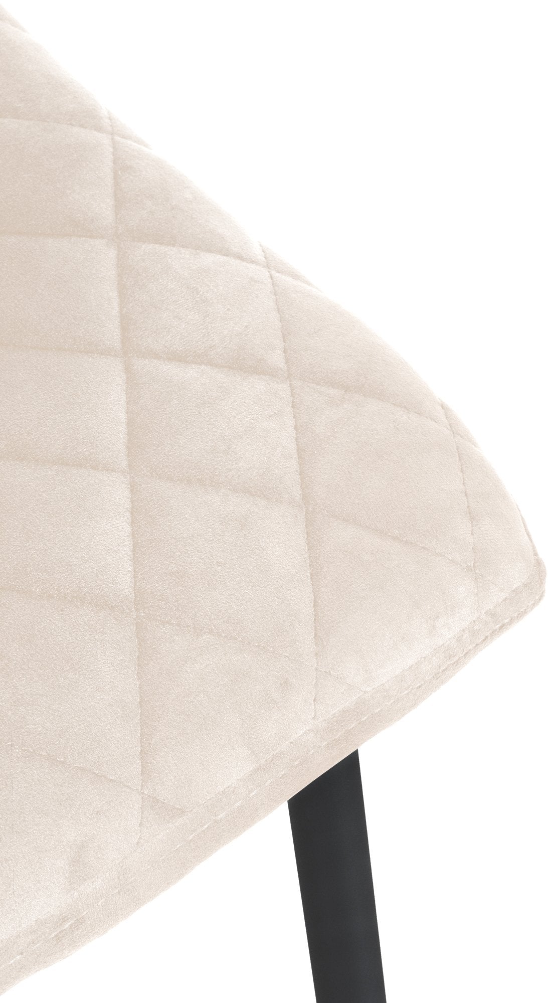 Eetkamerstoel Telde Fluweel creme creme