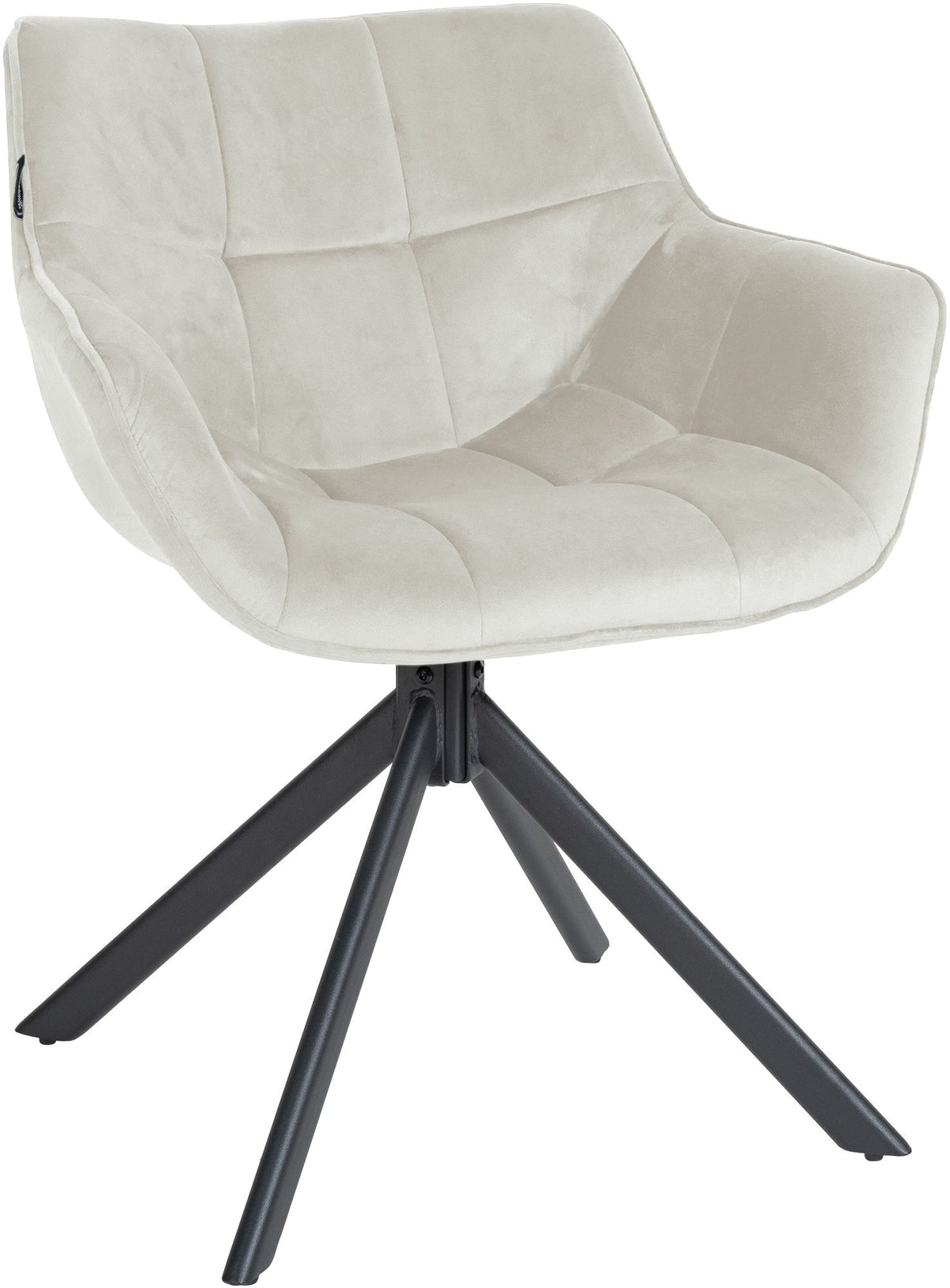 Eetkamerstoel Westport Fluweel creme creme