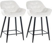 Set van 2 barkrukken Gibson fluweel cremewit cremeweiß