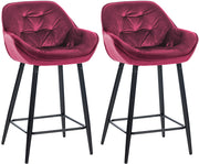 Set van 2 barkrukken Gibson fluweel purper lila