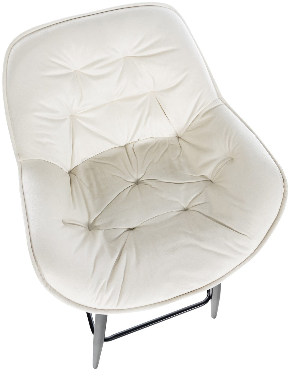 Set van 2 barkrukken Gibson fluweel creme creme