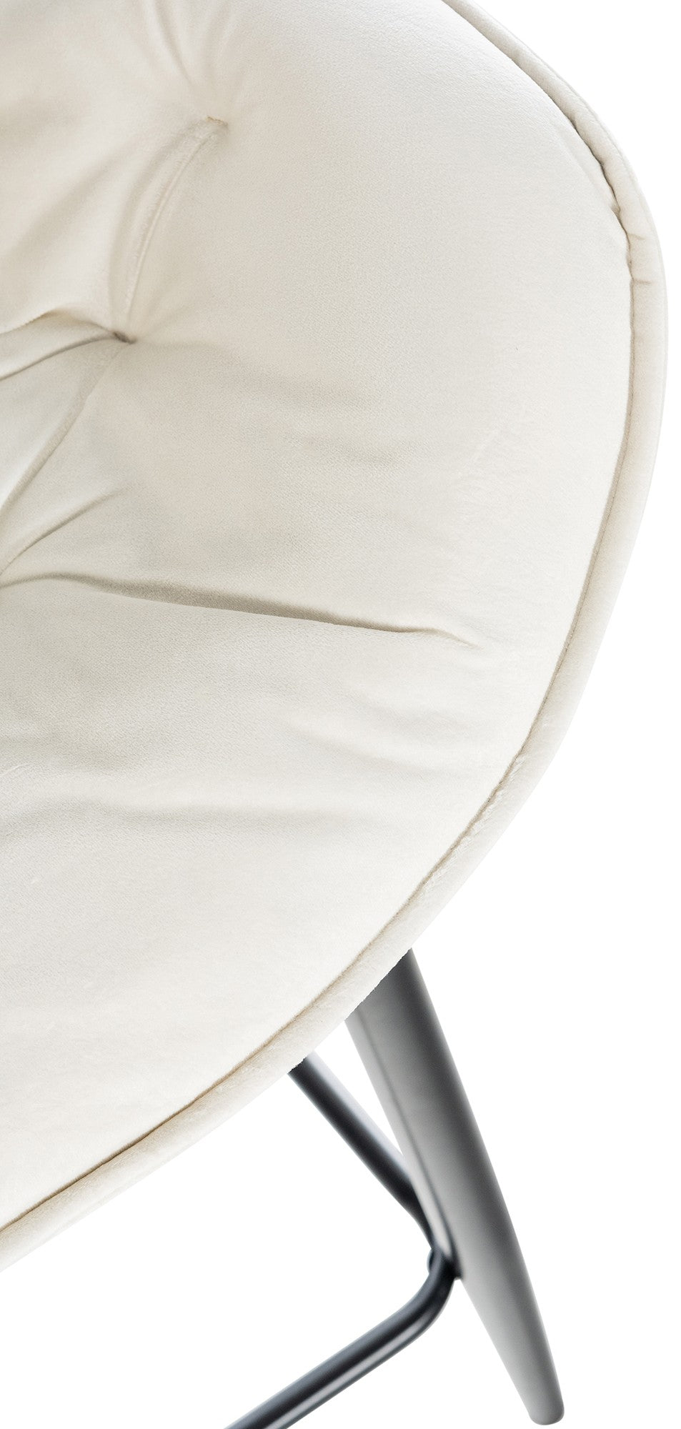 Set van 2 barkrukken Gibson fluweel creme creme