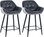 Set van 2 barkrukken Gibson fluweel donkergrijs dunkelgrau