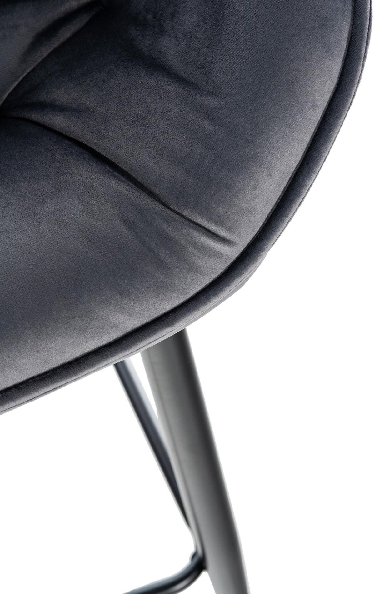 Set van 2 barkrukken Gibson fluweel donkergrijs dunkelgrau