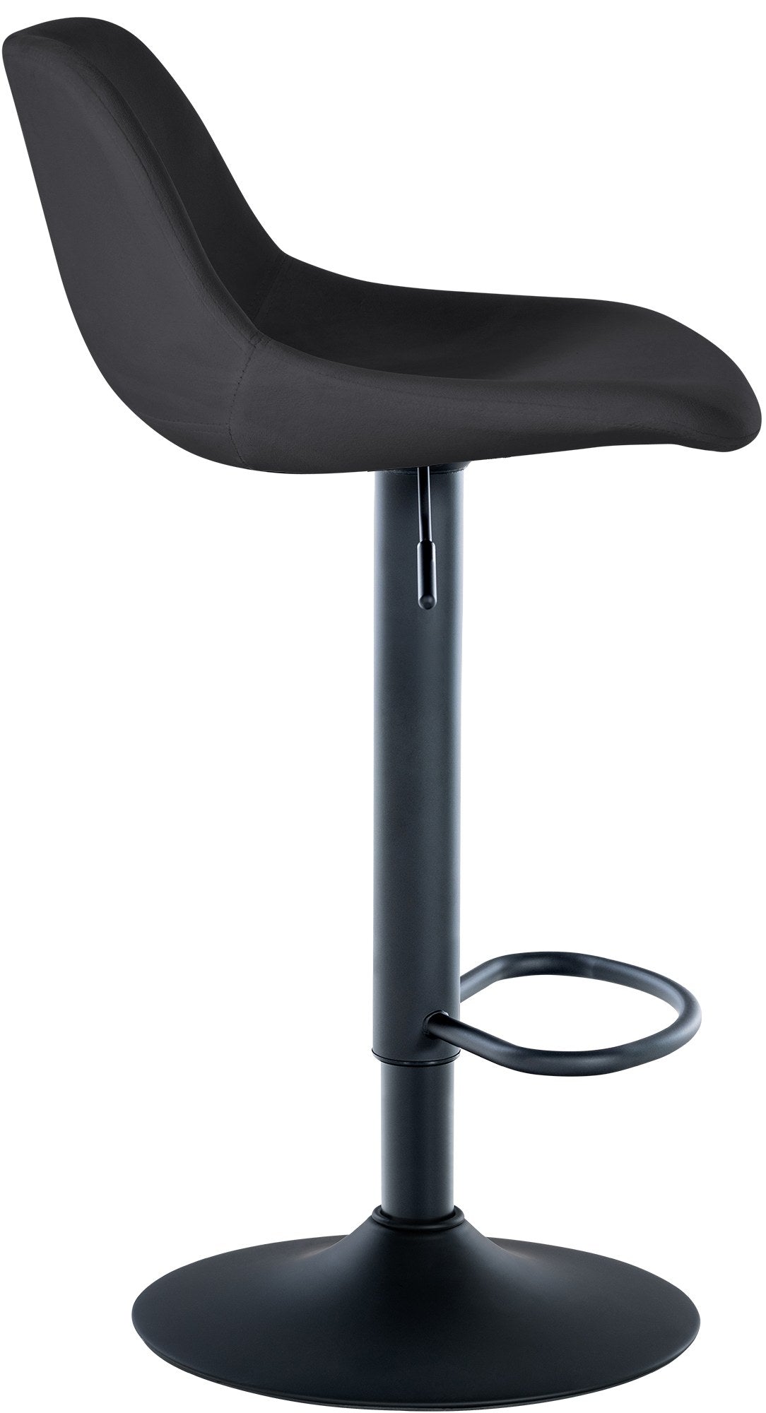 Set van 2 barkrukken Loft zwart,Fluweel schwarz