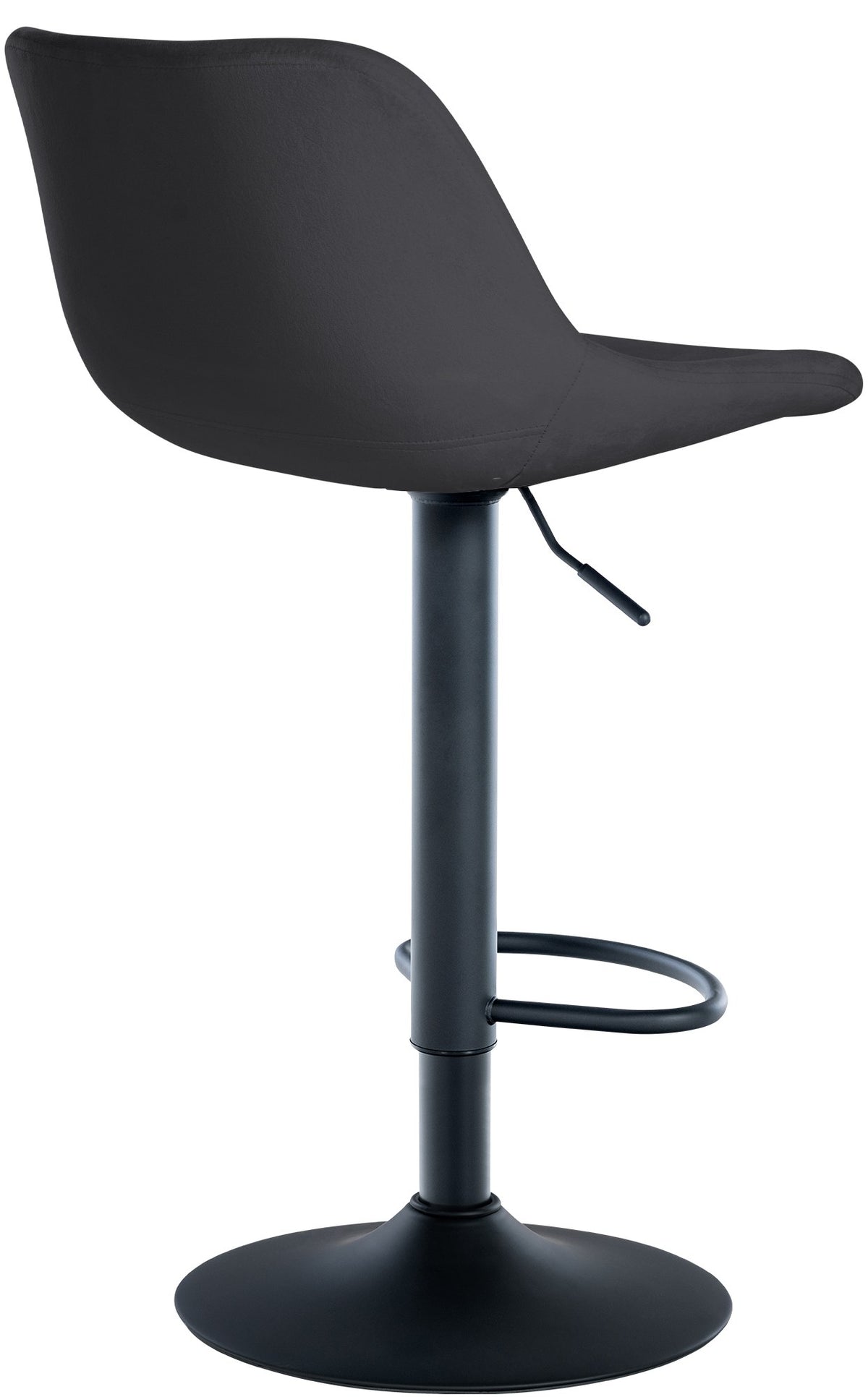 Set van 2 barkrukken Loft zwart,Fluweel schwarz