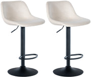 Set van 2 barkrukken Loft creme,Fluweel creme