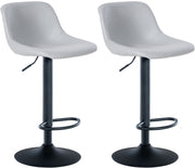 Set van 2 barkrukken Loft grijs,Kunstleer grau