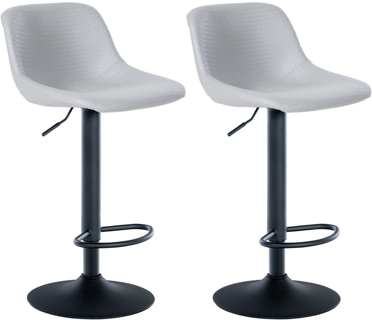 Set van 2 barkrukken Loft grijs,Kunstleer grau