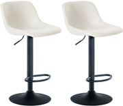 Set van 2 barkrukken Loft creme,Kunstleer creme