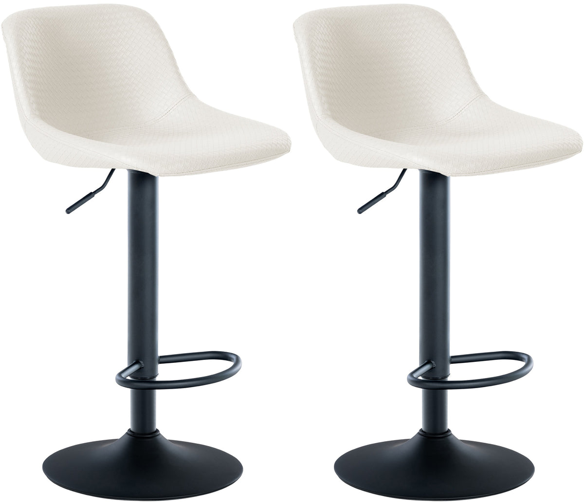 Set van 2 barkrukken Loft creme,Kunstleer creme