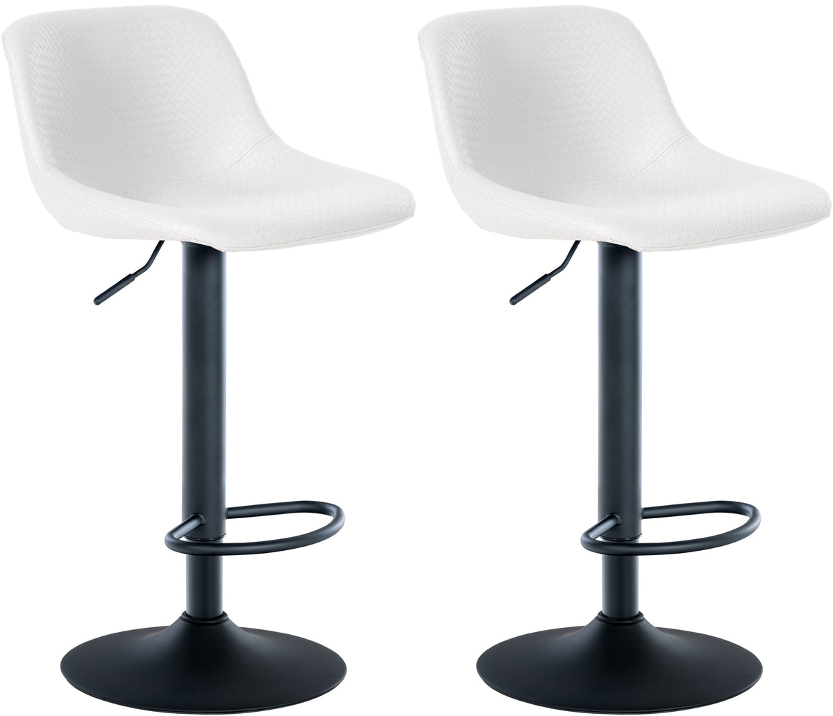 Set van 2 barkrukken Loft wit,Kunstleer weiß
