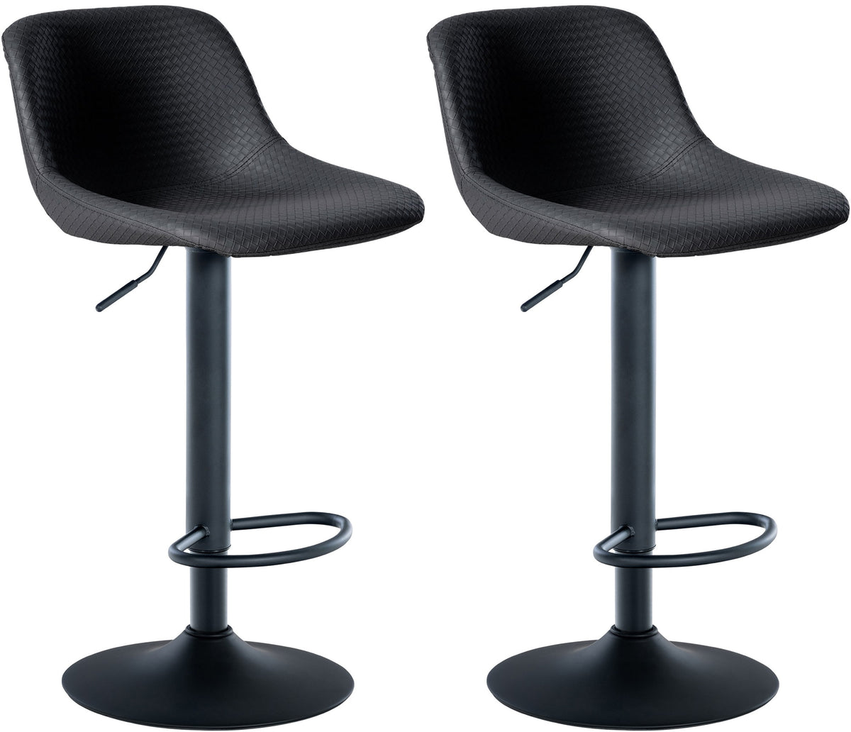 Set van 2 barkrukken Loft zwart,Kunstleer schwarz