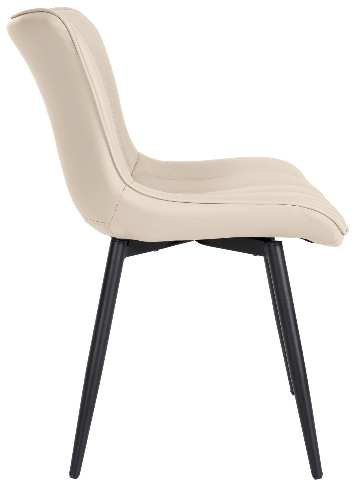 Eetkamerstoel Largo creme,Kunstleer creme
