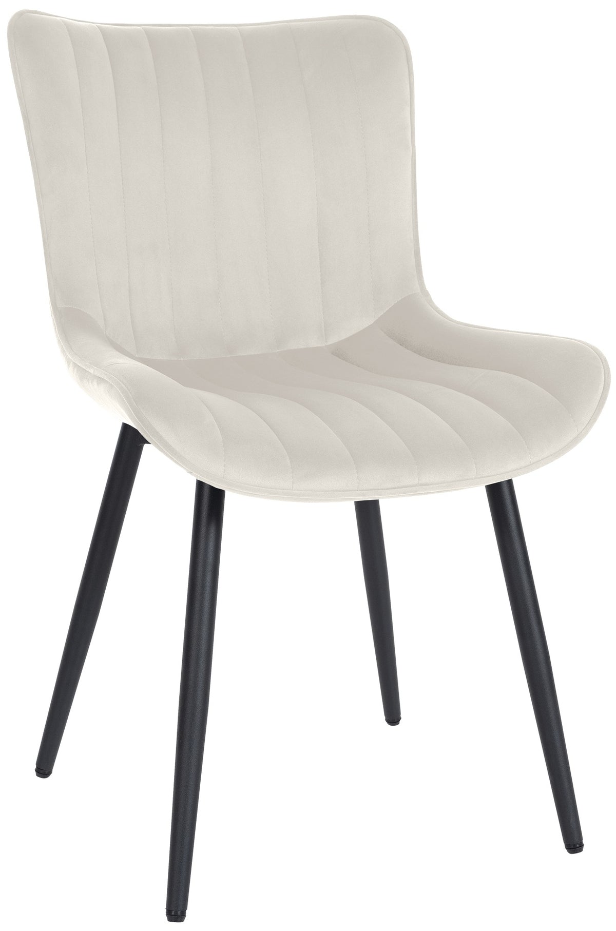 Eetkamerstoel Largo creme,Fluweel creme