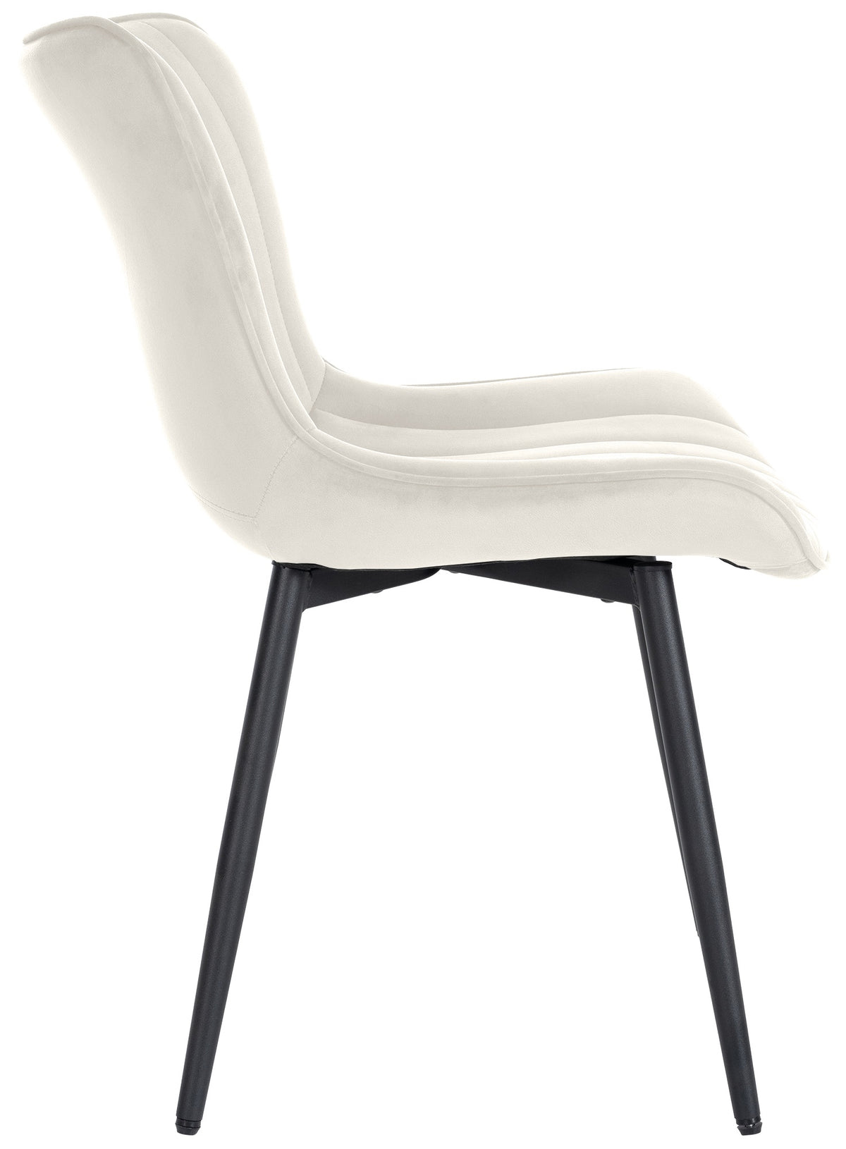 Eetkamerstoel Largo creme,Fluweel creme