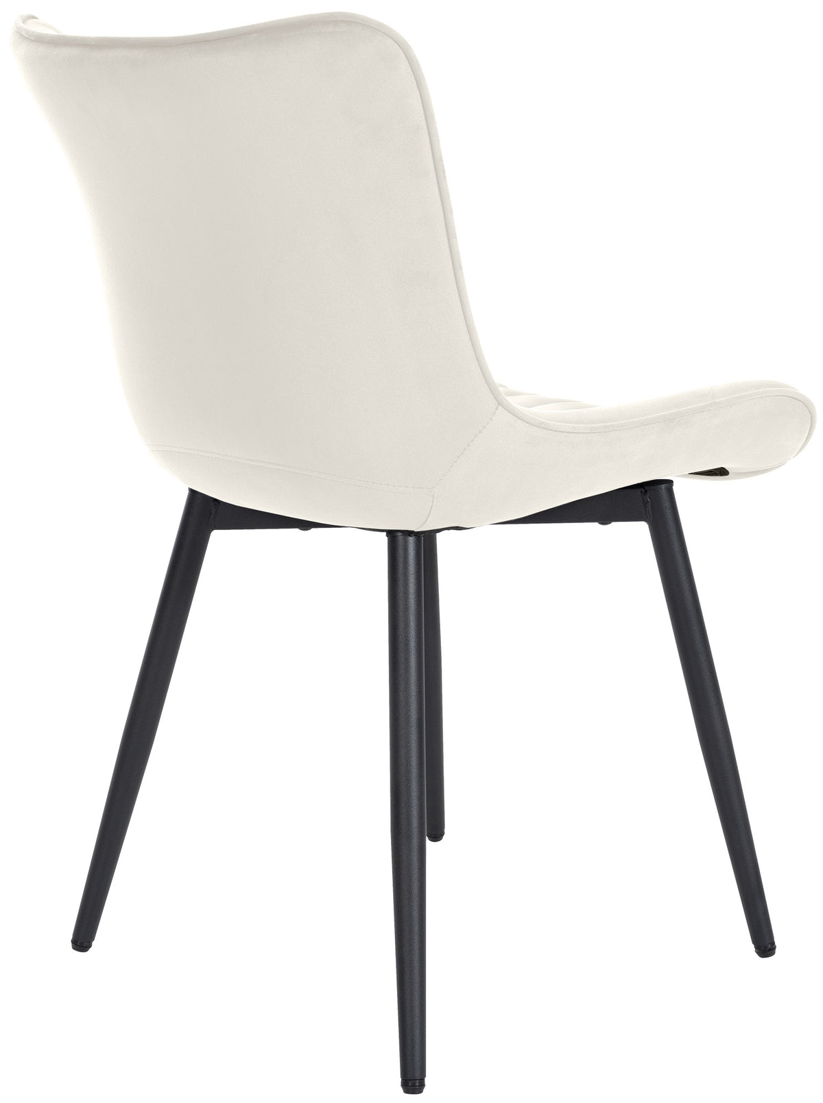 Eetkamerstoel Largo creme,Fluweel creme