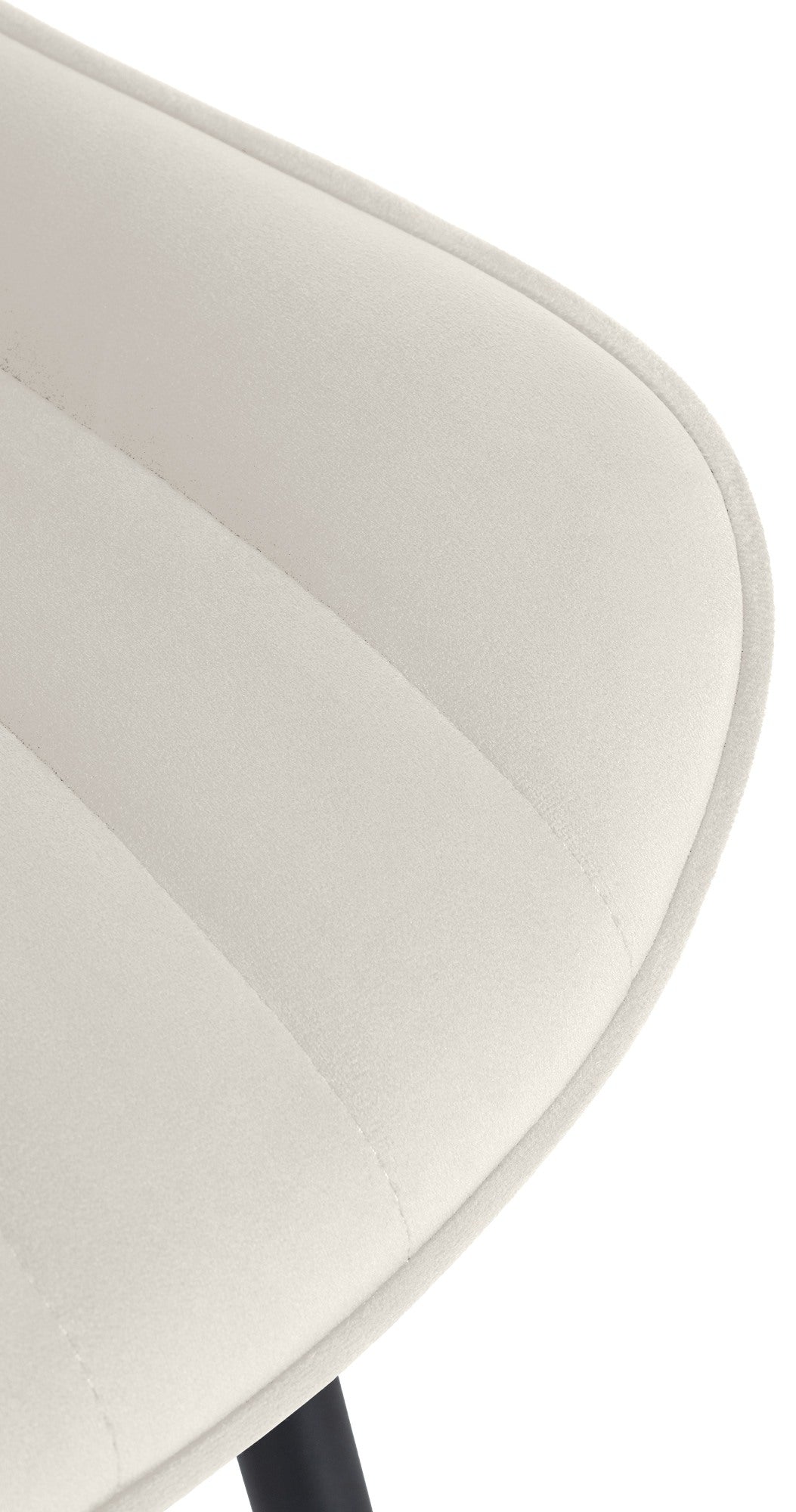 Eetkamerstoel Largo creme,Fluweel creme