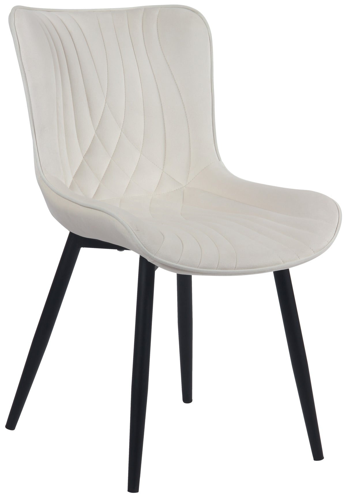 Eetkamerstoel Brady creme,Fluweel creme