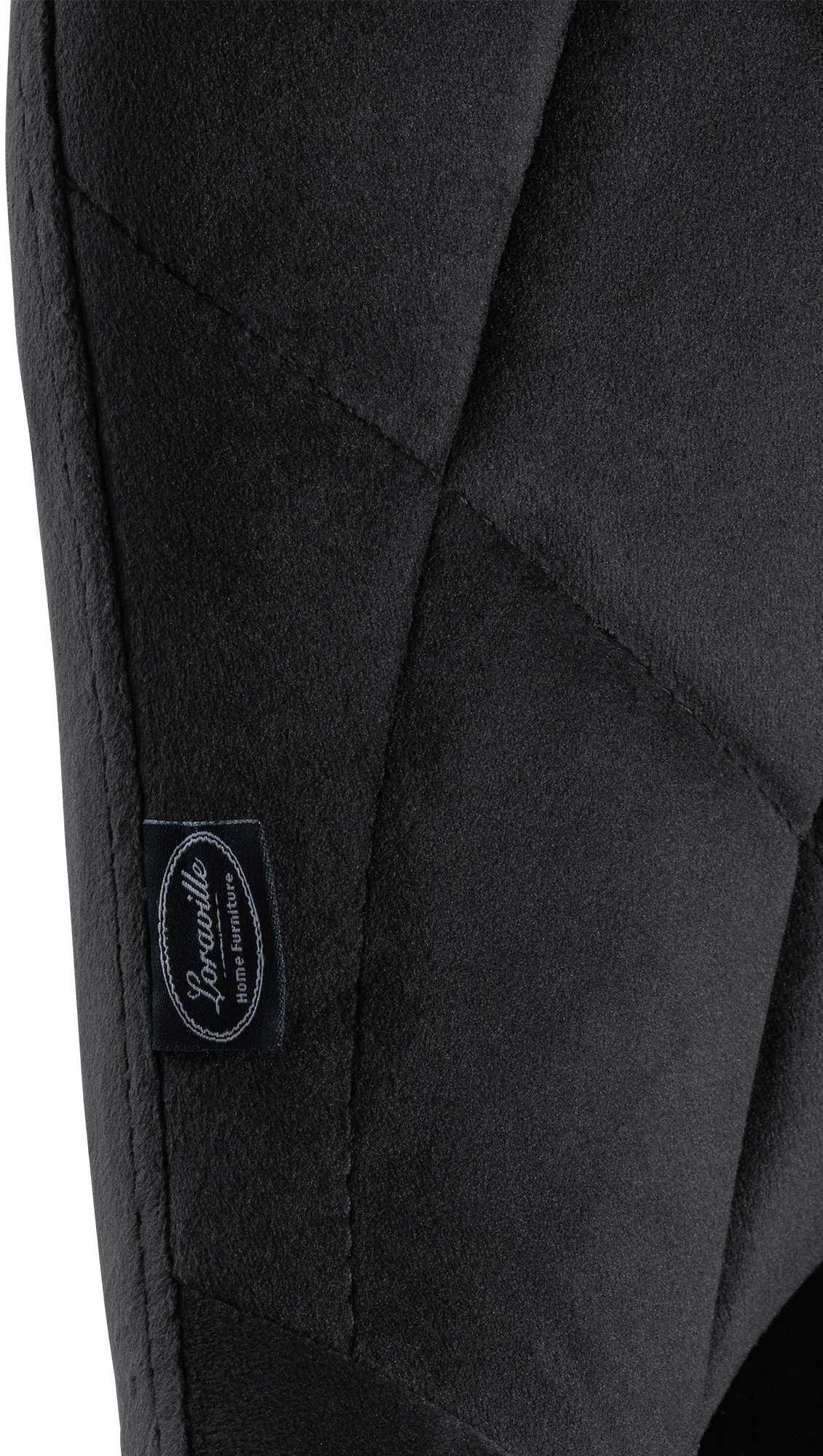 Barkruk Lazio fluweel zwart,chroom schwarz