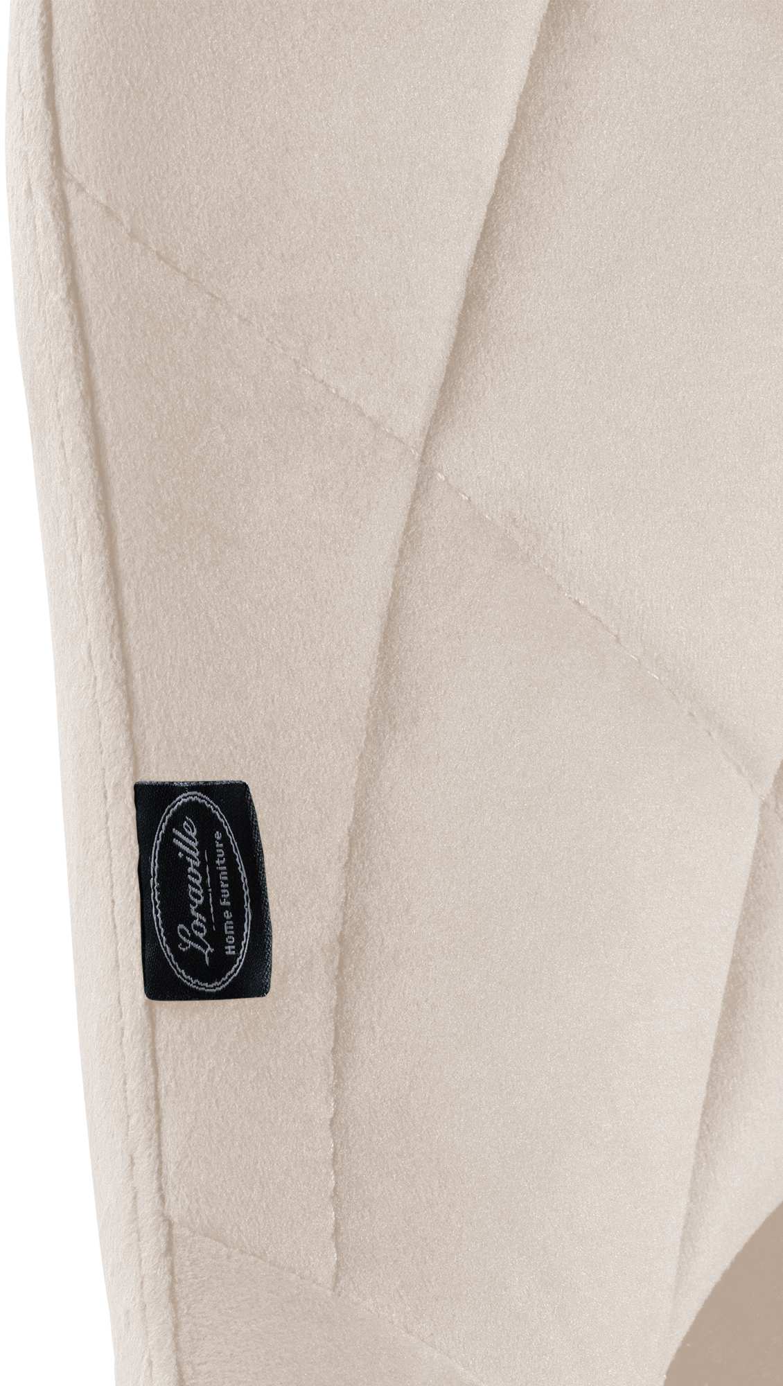 Barkruk Lazio fluweel creme,zwart creme