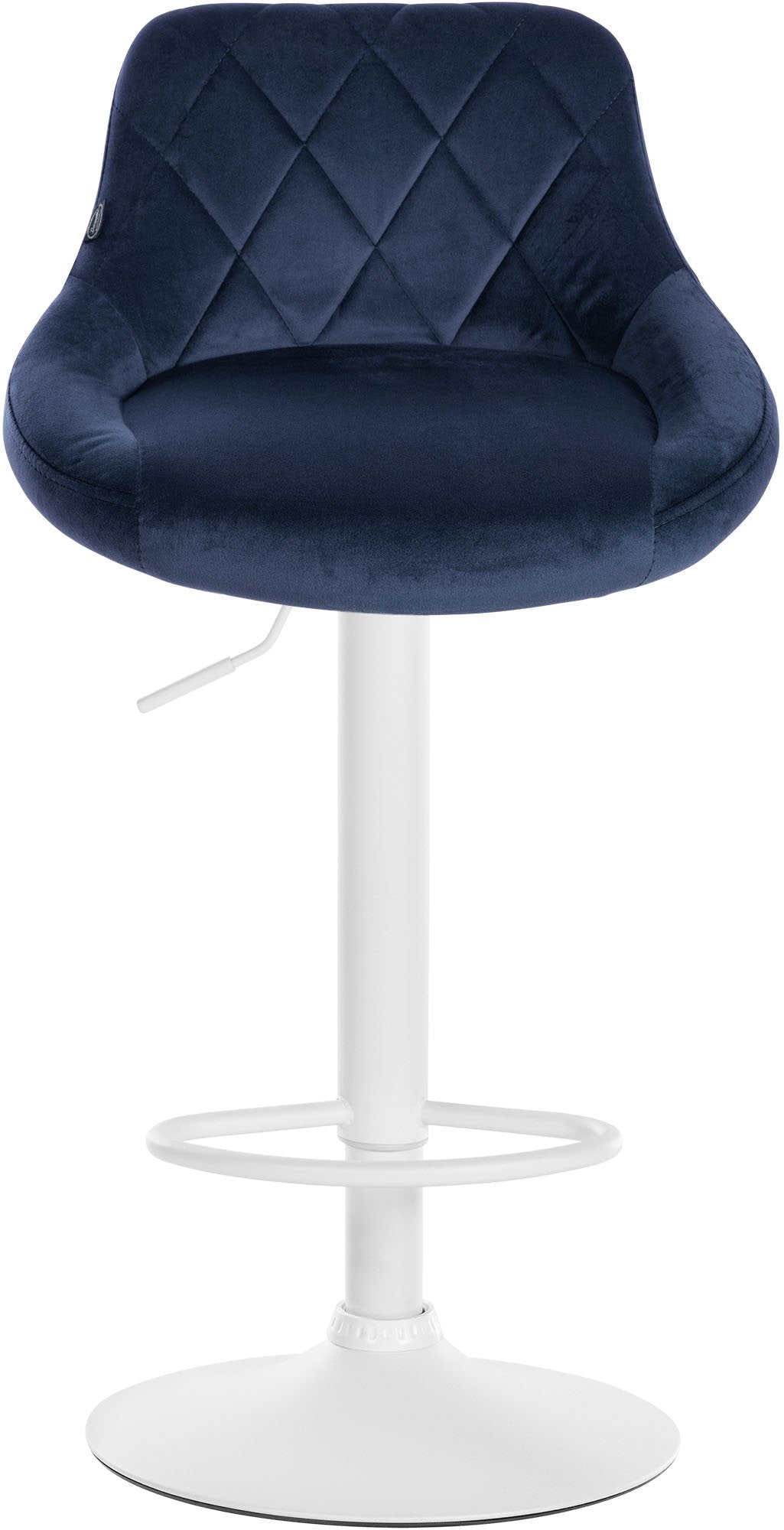 Barkruk Lazio fluweel blauw,wit blau