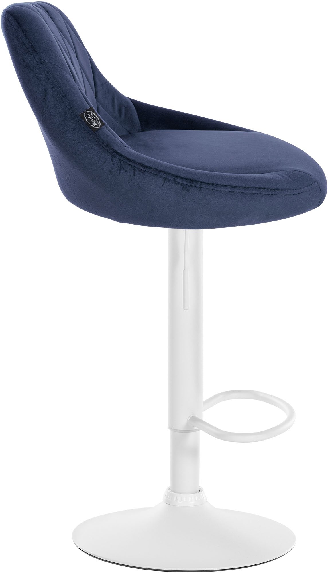 Barkruk Lazio fluweel blauw,wit blau