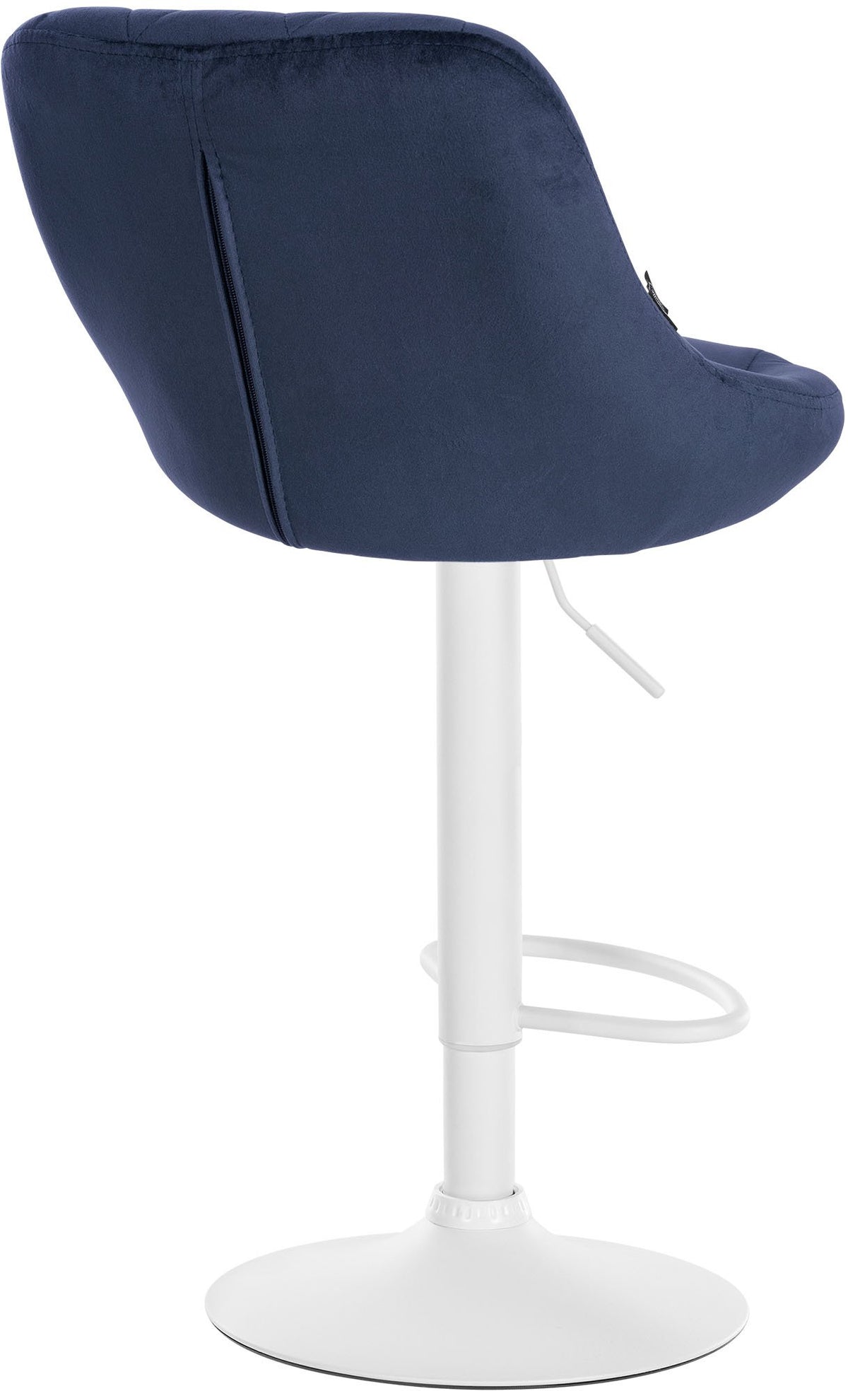 Barkruk Lazio fluweel blauw,wit blau